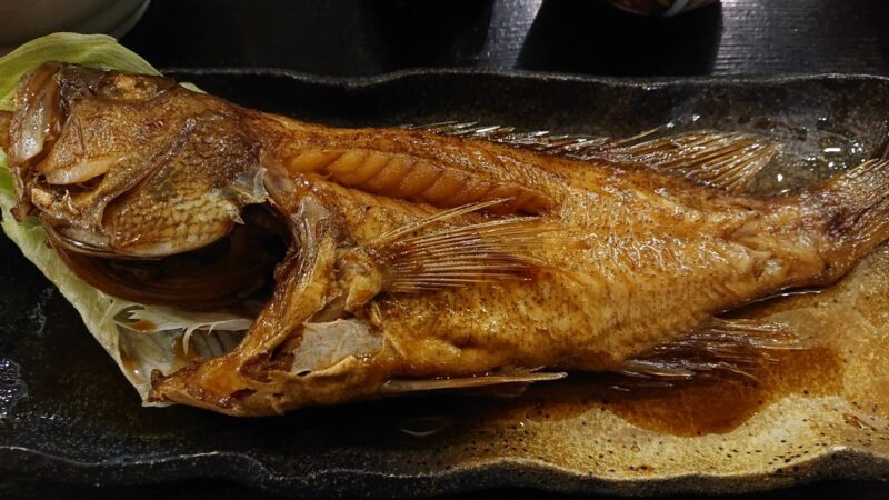 デイゴホテルレストランうりずん沖縄市中央の魚定食（煮付け）
